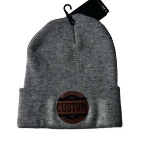 Brent’s Custom Personalized Leather Patch Hat Gray One Size